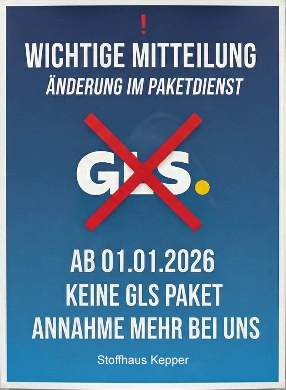 WICHTIGE MITTEILUNG! 