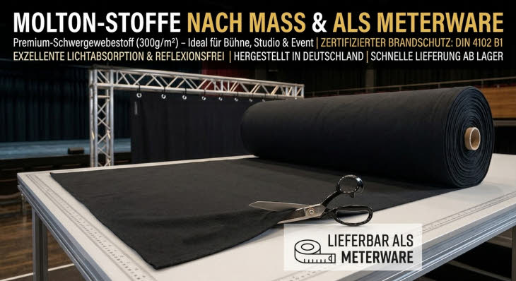 Molton als Meterware schwer entflammbar