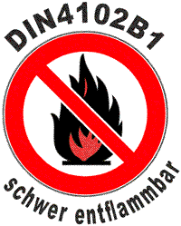 DIN4102B1 permanent schwer entflammbar