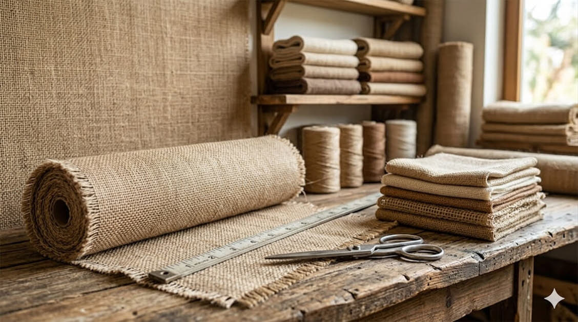 Jute natur als Meterware