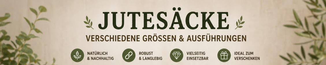 Jutesäcke verschiedene Größen und Ausführungen