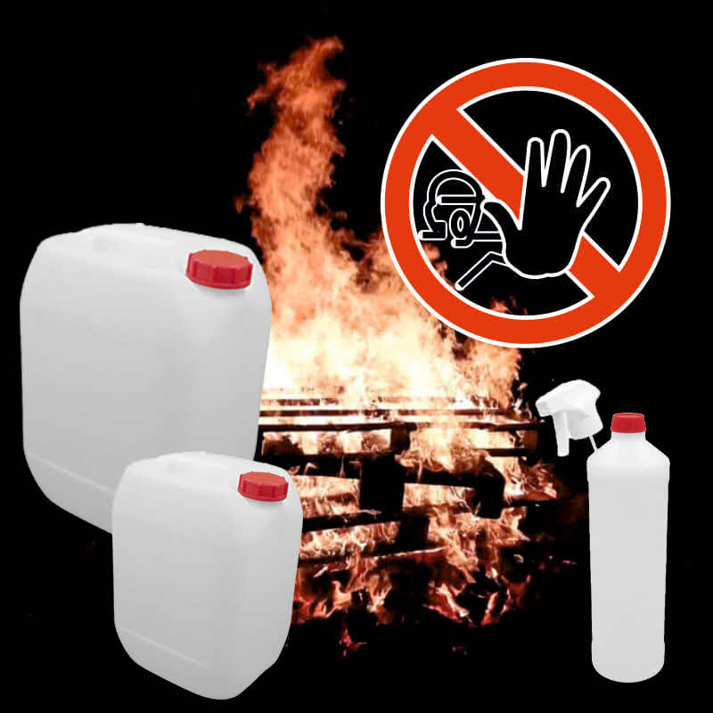 Zur nachträglichen B1-Imprägnieren nach DIN 4102 von Dekorationen aus Papier, Pappe, Dekostoffen, Stoffen, Polyester, Synthetik, Lurex. u.sw. Außerdem führen wir Flammschutzmittel für Holz im Innenbreich. 