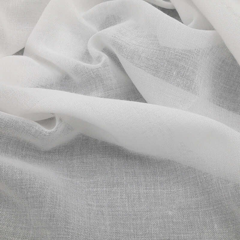 Gardine feiner Stores, weiß 300 cm Höhe,Trevira CS flammenhemmend mit Bleiband,