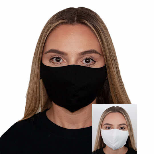 Behelfsmaske Mund-Nasen-Maske schwarz oder weiß