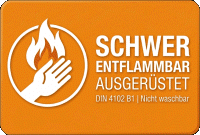 Flammenhemmende, schwer entflammbare Stoffe DIN4102B1