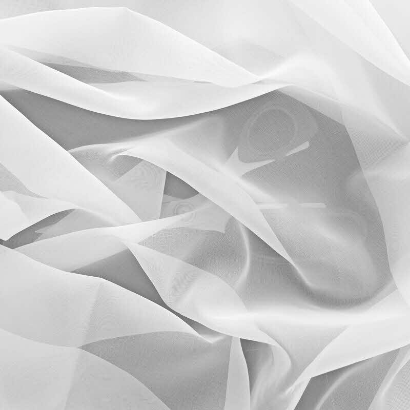 Gardinen-Voile weiß, 260 cm Höhe, feiner Stores Polyester FR flammenhemmend mit Bleiband