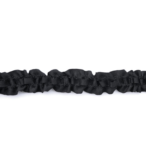 Kräuselband, Gardinenband, schwarz 23 breit mm