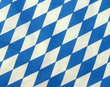 Baumwollstoff Bayrische Raute blau/weiß 160 cm breit