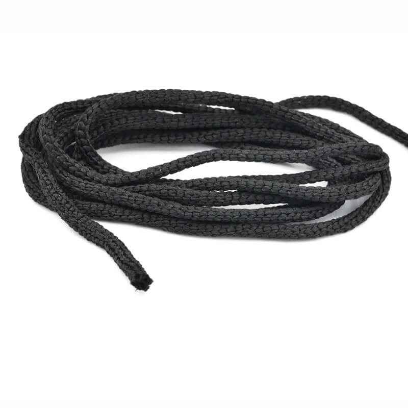 Ein Buendel schwarze elastische Kordel & Gummiband  O3W1 