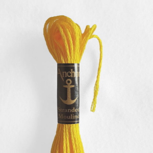 Baumwolle 6-fädig Anchor Sticktwist 8m 0,19 EUR/m gelb Farbe 290 