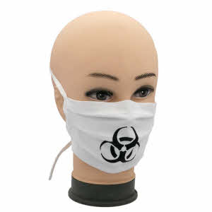 Behelfsmaske, Mund- & Nasenmaske mit Logo Biohazard
