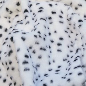 Dalmatiner Hermelin schwarz weiß 8 mm Flor