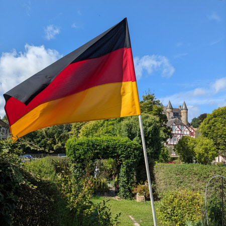 Deutsche Flagge schwarz rot gold aus Baumwolle