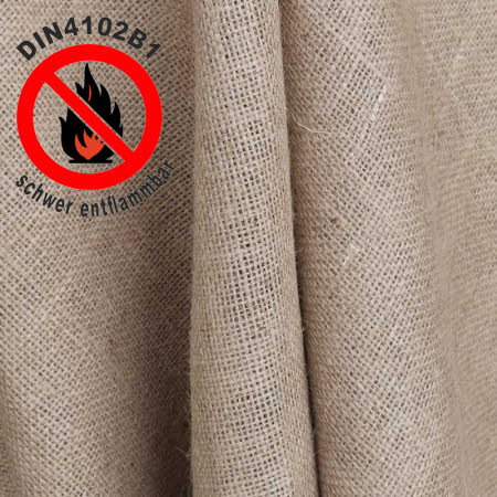 Jute H305 Gramm grobe Gewebestruktur, schwer entflammbar nach DIN4102B1