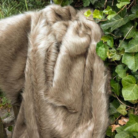 Kunstfellimitat langes Haar beige