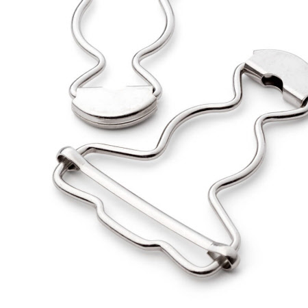 Latzhosenschnalle silber 1 Paar