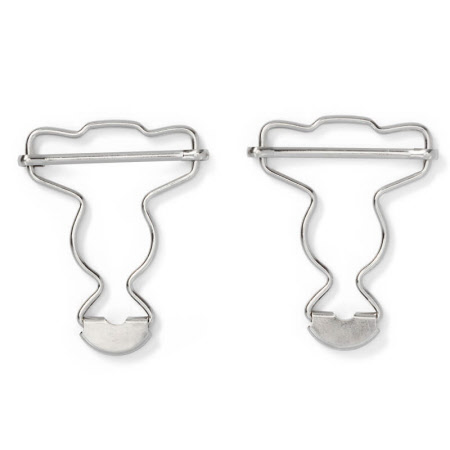 Latzhosenverschluss in 35 und 40 mm Breite. 