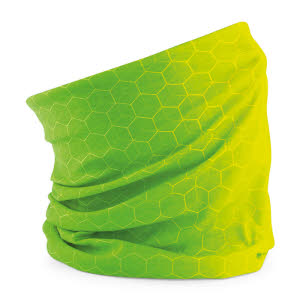 Morf Behelfsmaske Schlauchschal Geometric grün/gelb