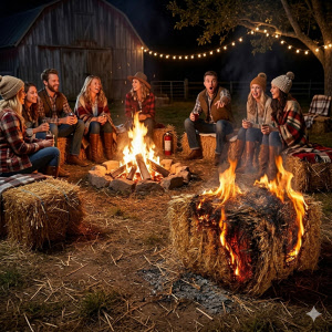 Es entsteht ein Flammschutz der äußeren Schicht des Ballens. 