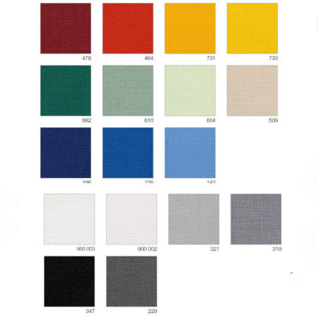 Trevira Fahnentuch Farbkarte.