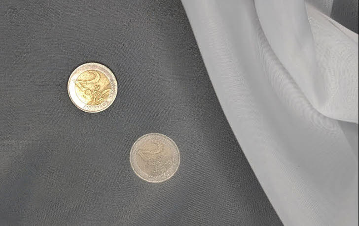 TCS-Voile Trevira flammenhemmend DIN4102B1, Farbe weiß ca. 310 cm breit