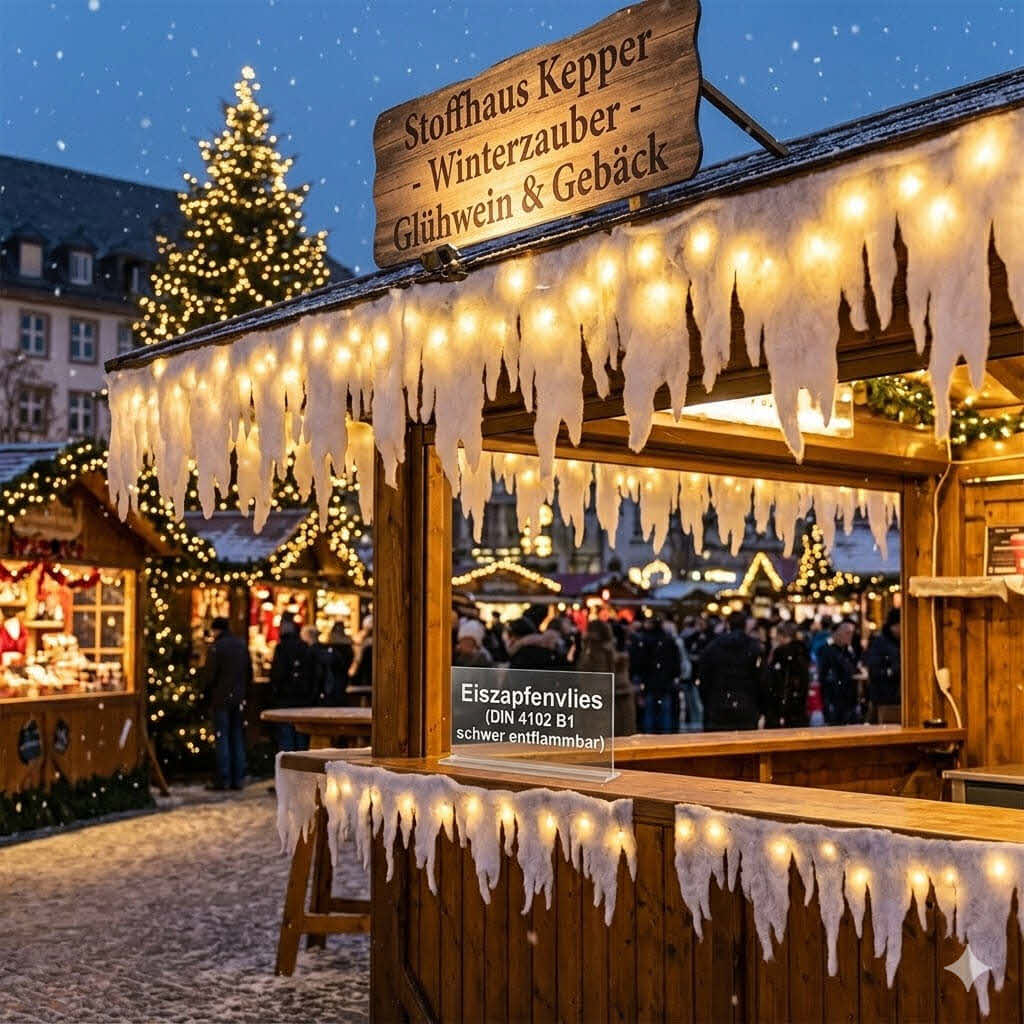 Eiszapfen aus Wattevlies