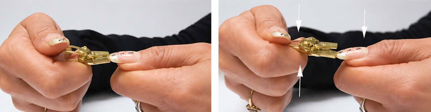 Reißverschluß-Schieber,